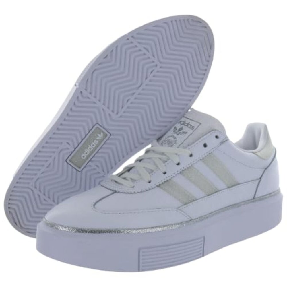 adidas Originals Women's Sleek Super 72 Leather Casual Fashion Sneakers, White 8